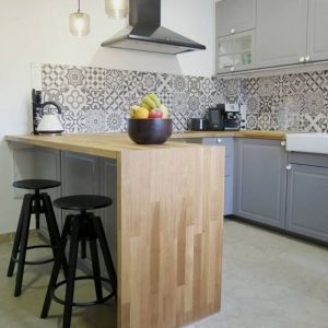 Azulejo Hidraulico para cocina Antigua 20×20 GRIS