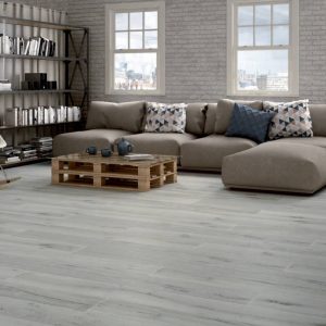 azulejo porcelánico imitación madera Denim Gris 15X90