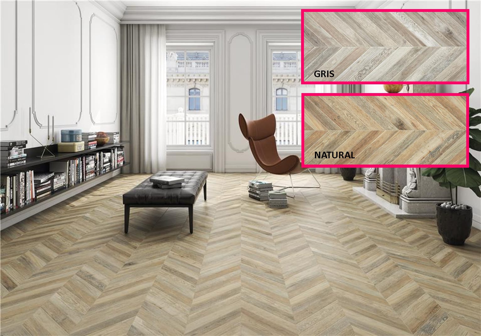 Suelo de madera gris