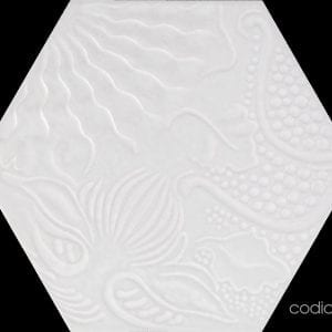 Guadi White Hex 25 Hexagonal 22×25