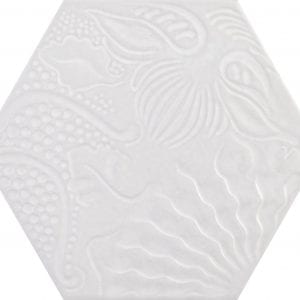 Guadi White Hex 25 Hexagonal Variedad 1 22×25