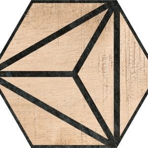 Hex 25 Tribeca Brown Hexagonal Variedad 2 22×25