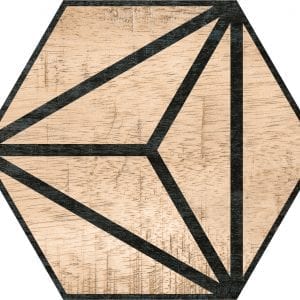 Hex 25 Tribeca Brown Hexagonal Variedad 3 22×25