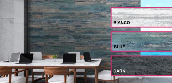 Azulejo Imitación Madera AMBIENTE CASSIS BLUE 22×90