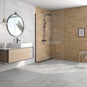 azulejo de pasta blanca rectificada imitación madera ALAPLANA TAPISO BODO