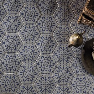 Azulejo Hexagonal Marrakech 15×17 para Agadir Azul