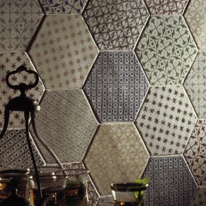 Azulejo Hexagonal Marrakech 15×17 para detalle decorados