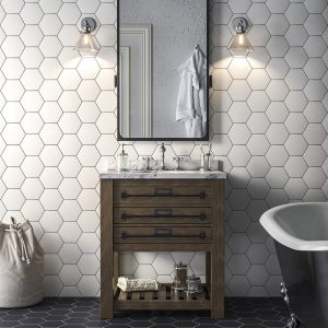 Azulejo Hidráulico Hexagonal Manhattan Hex 15×17 para baños