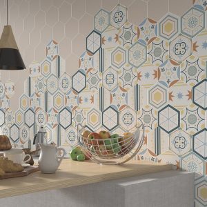 Azulejo Porcelánico Hexágonal Boom 14×16 para Revestimientos