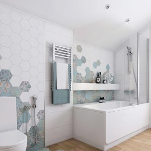 Azulejo Porcelánico Hexágonal Good Vives 14×16 para Baños