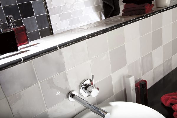 Azulejo tipo Metro para Baño Antic 13×13 Gris Mix