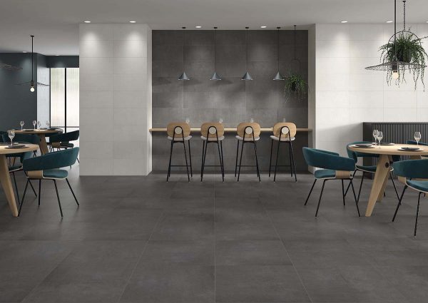 Azulejo Imitación Cemento STN AMB TITANIO COLD PORCELÁNICO (30X60+60X60)