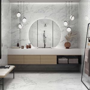 Azulejo Rectificado Imitación Mármol SABINE BR 33x90_BAJA