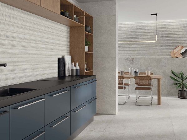 Porcelánico Esmaltado Imitación Cemento STN AMB GLAMSTONE 33X90 WHITE_GREY