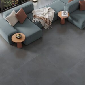 Azulejo Porcelánico Imitación Cemento Domus Antracita Mate 100X100