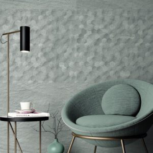 Azulejo Porcelánico Imitación Piedra Kingdom Grey 30X90