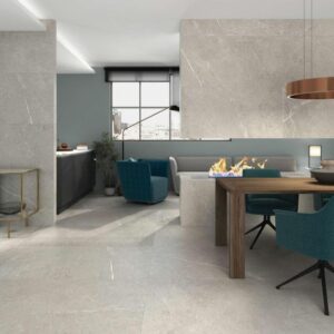 Azulejo Porcelánico Imitación Piedra Nival Gris Mate 60X120