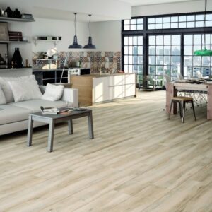 Azulejo en Gres Porcelánico Imitación Madera Atelier Beige Mate 233×120