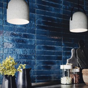 Amadis -Brutalist Brick Crackle INDIGO