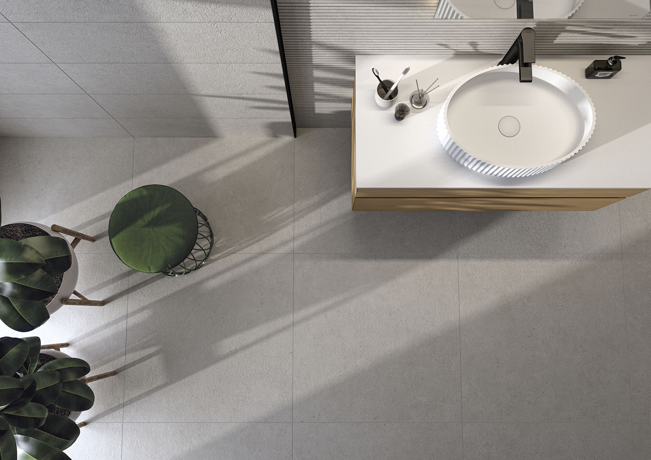 Azulejo con efecto cemento BORNEO_13_AMBIENTE_BORNEO_PEARL_75X75_REV_BORNEO_ESIR_PEARL_BORNEO