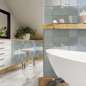 azulejo baño rustico ZEL TETUAN TEAL