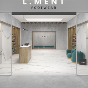 Pavimento mármol Cellini Blanco 160X160 Koncept Argent 120X280 Walnut Tan 20X120