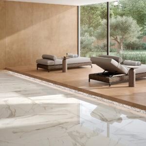 azulejo cemento cocina Eleganza Siena 120X280-60X60 Calacaga Gold 120X120 Leviglass