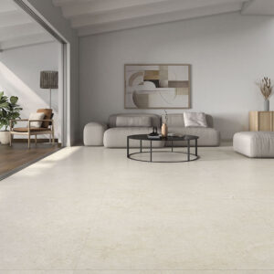 azulejo imitación cemento Coralstone Marfil 120X120 Kalon Nogal 20X120