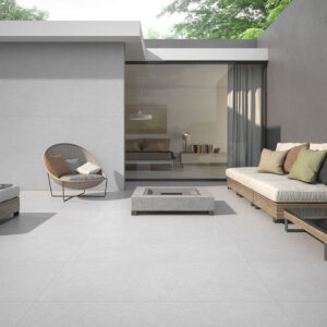 pavimento porcelánico para exterior efecto cemento Cromat Perlá 60X120
