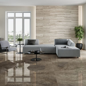 Azulejos mármol Cr Wells Moka 120X120 Cr Rovere Desert 25X150