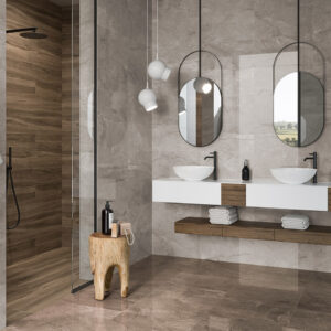 Cr Wells Ash 30X60 Wells Moka 60X60 Cr Rovere Brown 25X150