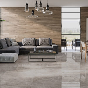 Pavimento mármol Cr Wells Sand 60X60 Cr Rovere Brown 25X150