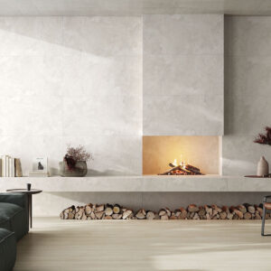 Revestimiento imitación piedra Portlandstone Blanco 60X120 Kalon Arce 30X180