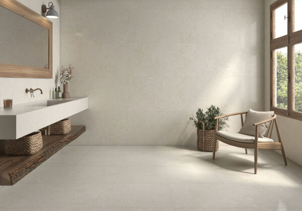 azulejo cemento moderno Coralstone Marfil 60X120 60X60