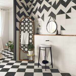 Azulejos para baño Middle Star Black Fired 20x20
